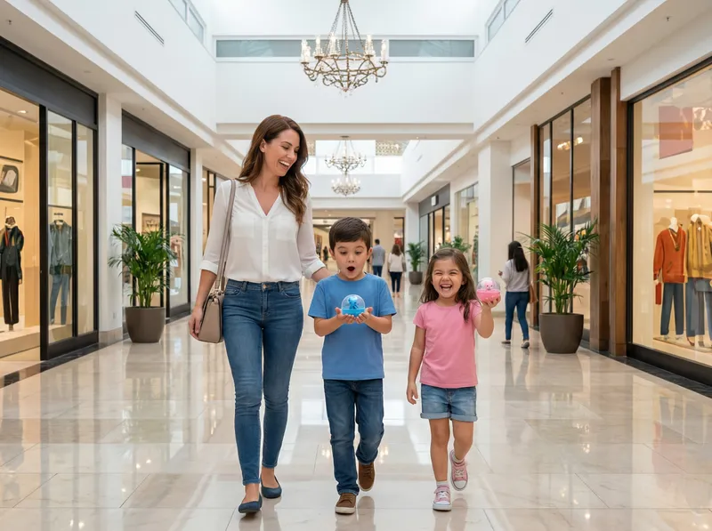 Family in mall